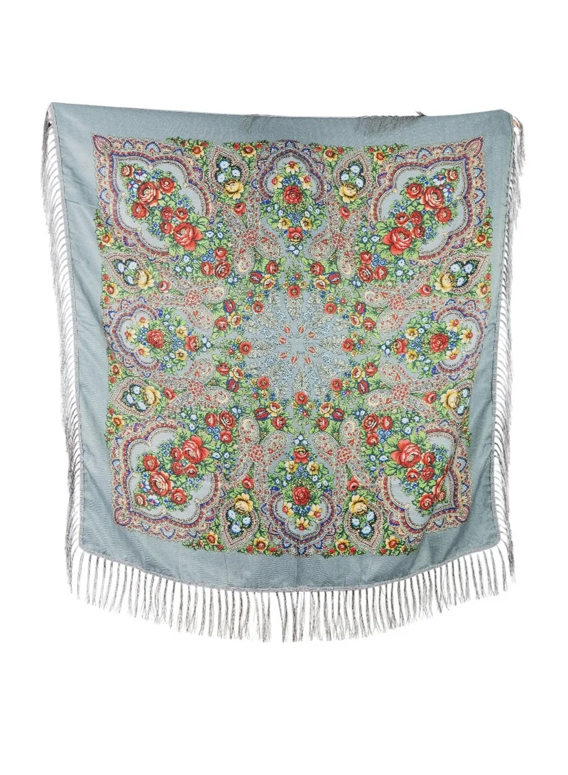 بيداني شال تراثي وردي رمادي فخم